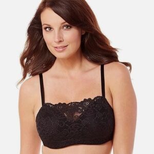 Olga Black Floral Lace Bandeau